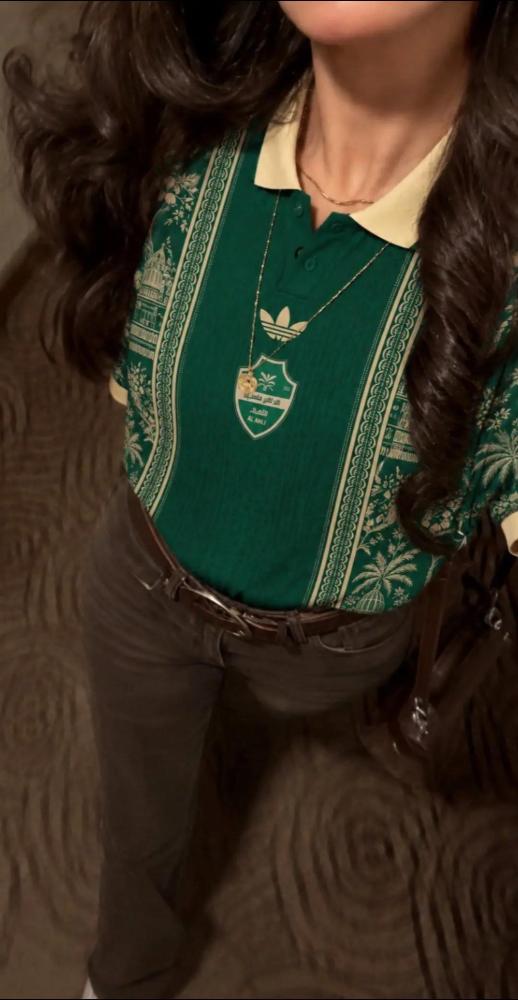 تيشيرت الأهلي السعودي الأخضر إصدار خاص 2027 بنقوش ذهبي متجر لحظة تذكار