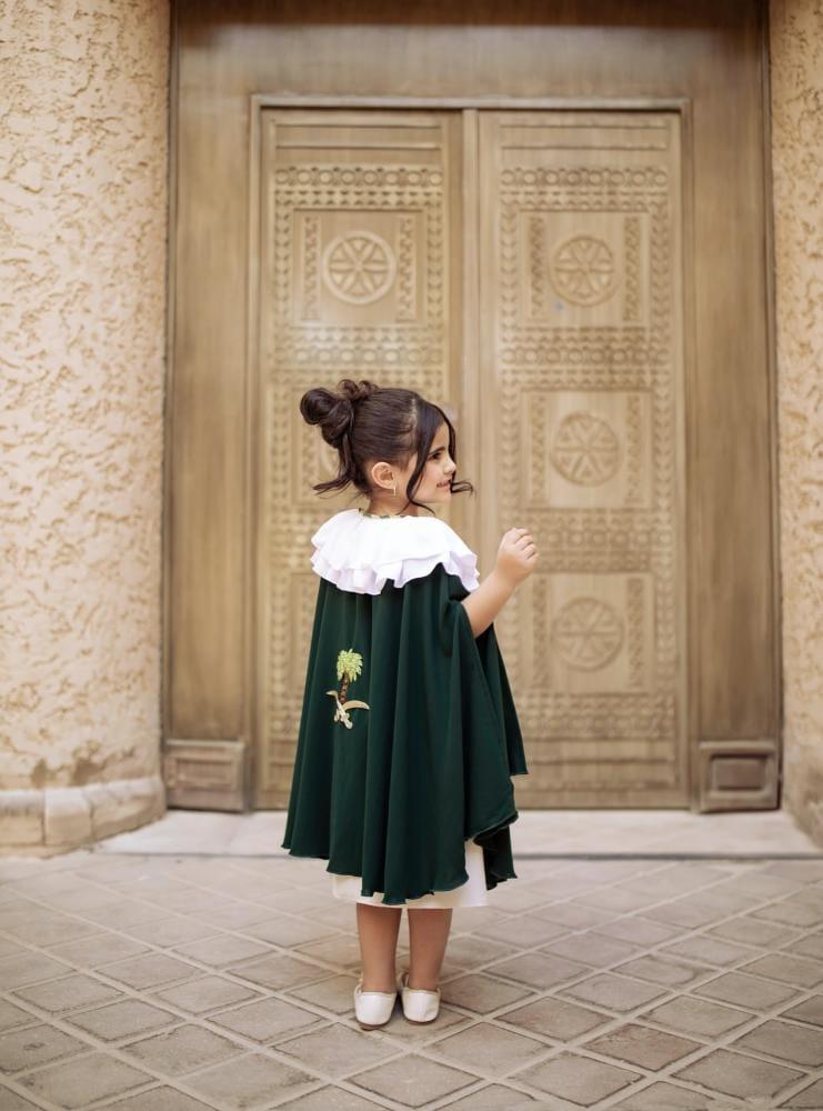 فستان اليوم الوطني السعودي 96 للأطفال