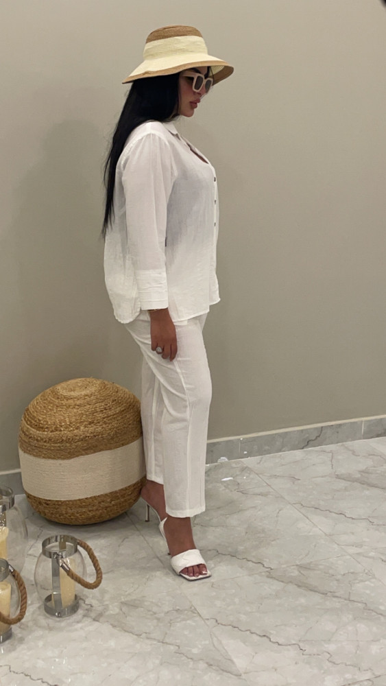 Linen two-piece suit