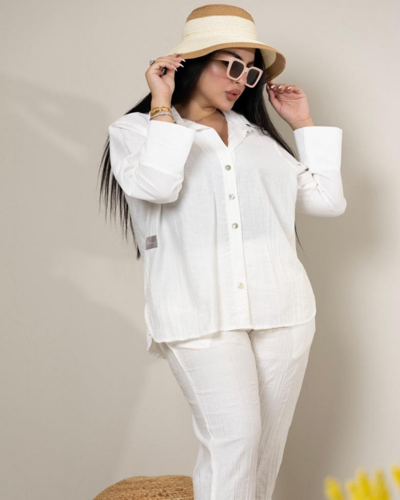 Linen two-piece suit