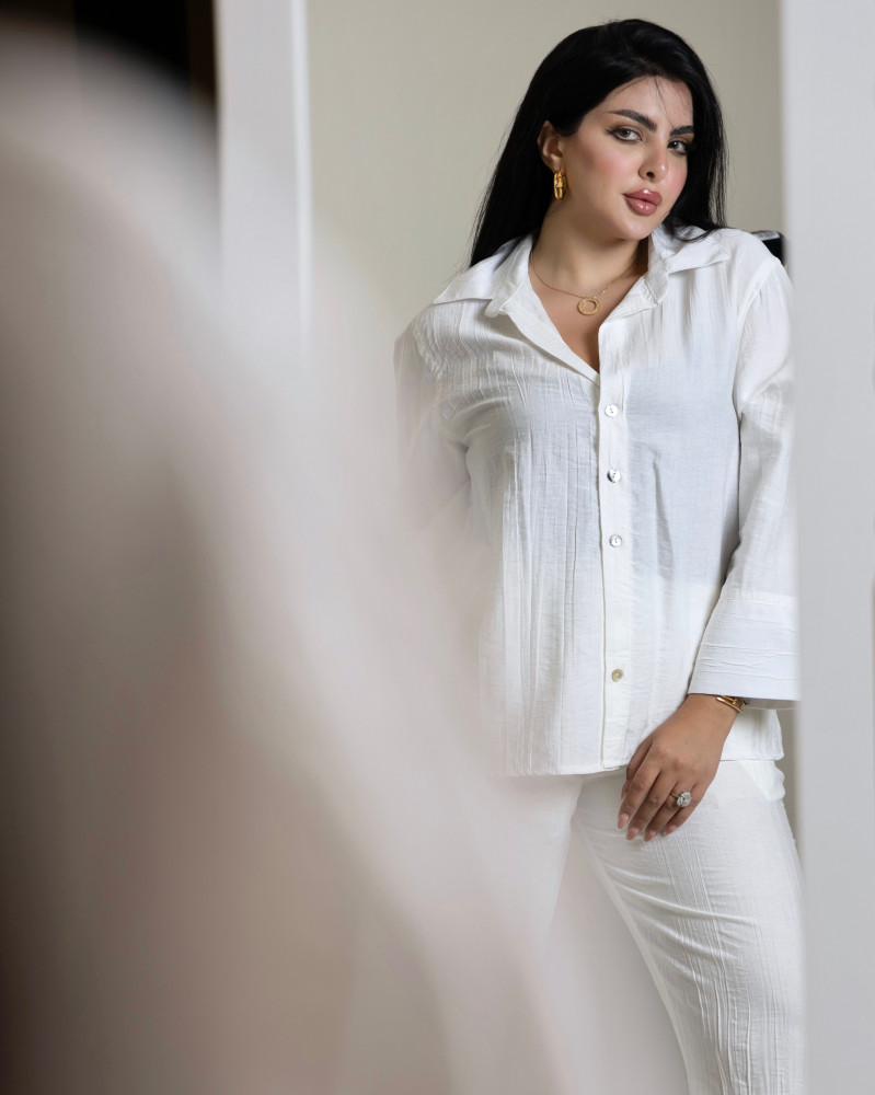Linen two-piece suit