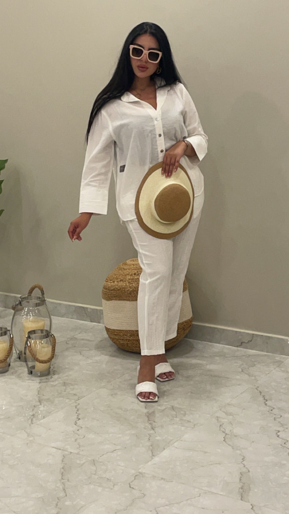 Linen two-piece suit