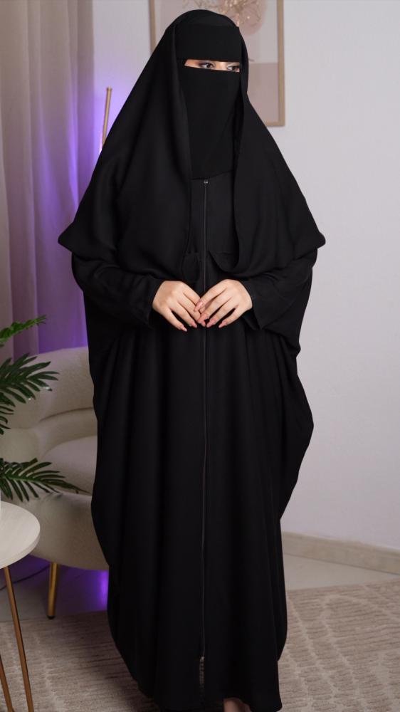 2 in 1 abaya with sleeves (plain)
