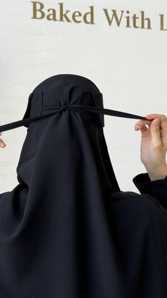 نقاب إسلامي طبقتين شيفون