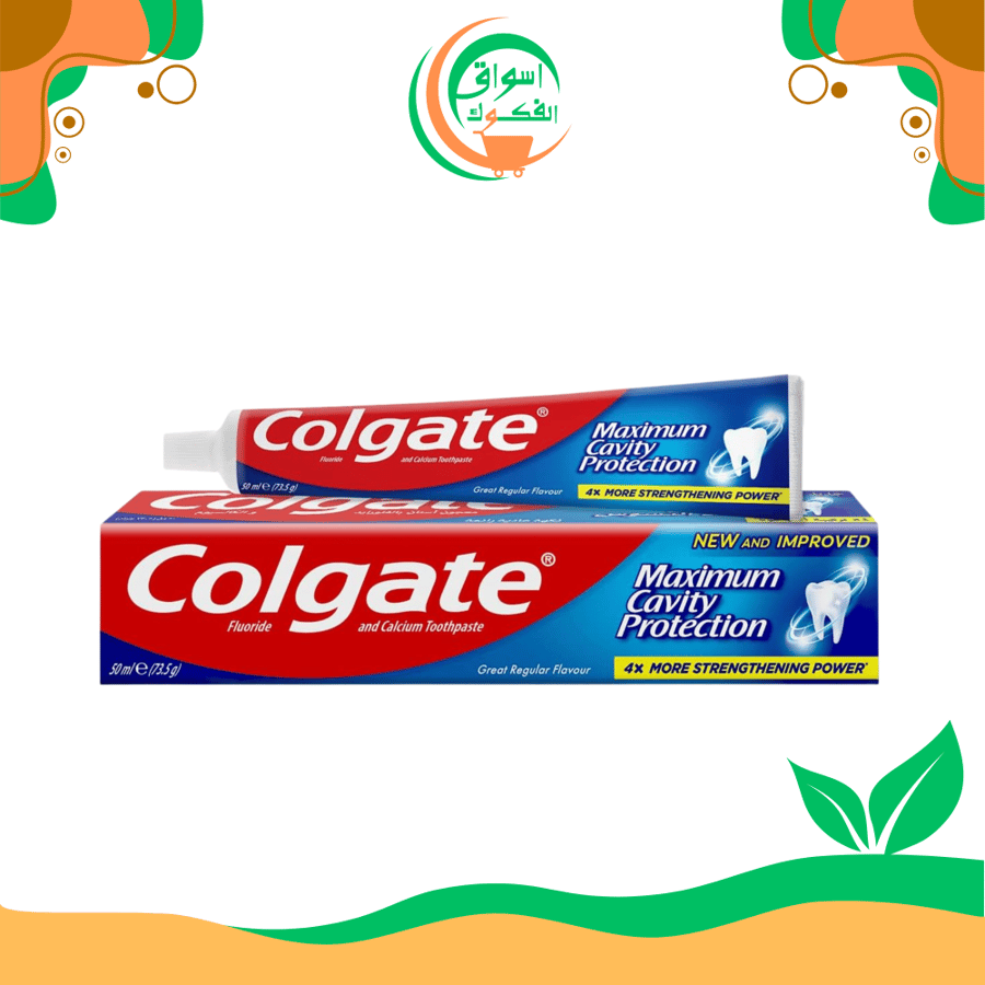 معجون أسنان كولجيت بالفلورايد العادي 50 مل
