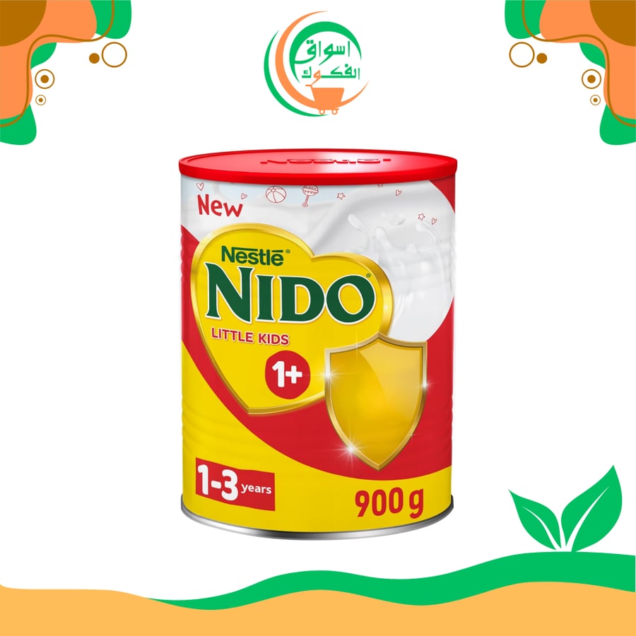 تركيبة حليب الاطفال نيدو للاطفال الصغار من نستله لعمر 1-3 سنوات، علبة 900 غرام nido milk powder