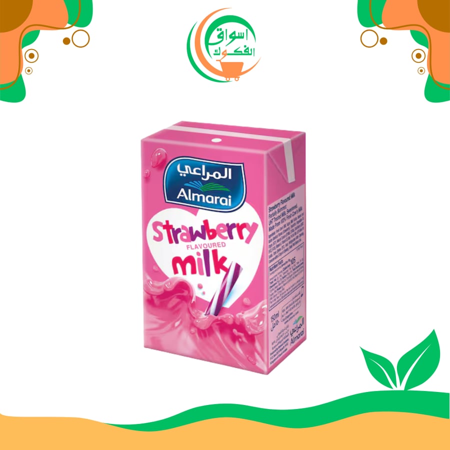حليب المراعي طويل الأجل نجوم بنكهة الفراولة 150 مل almarai strawberry milk