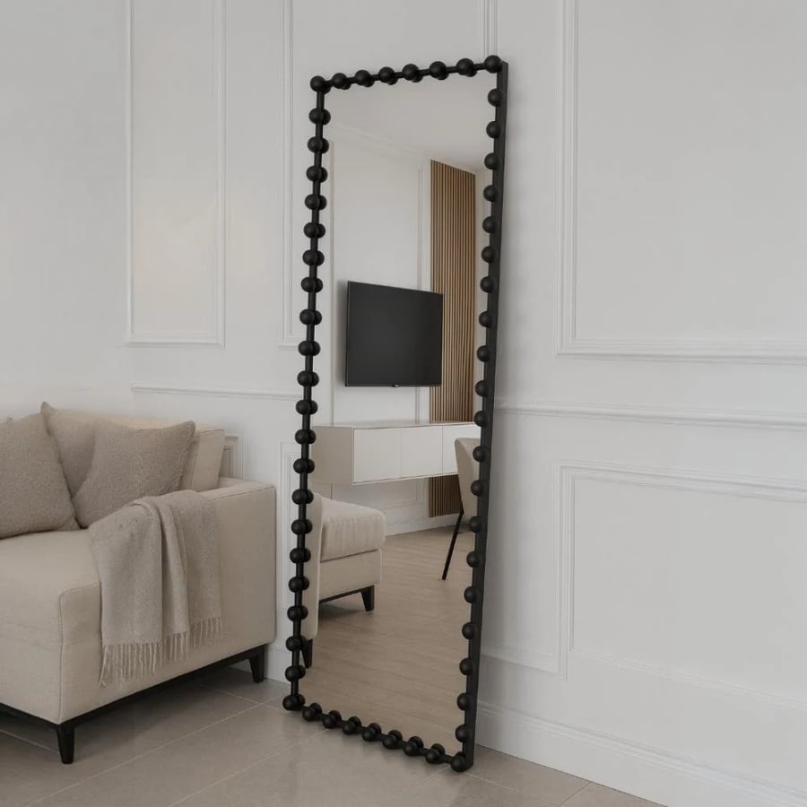 مرايا ديكور بتصميم عصري فخم بإطار أسود - 160*60 سم *شحن فوري *LU