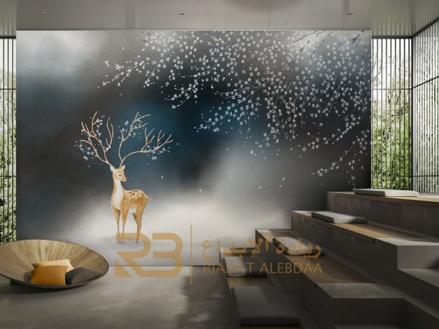 ورق جدران تصميم غزال (رقم المنتج RB-H10)