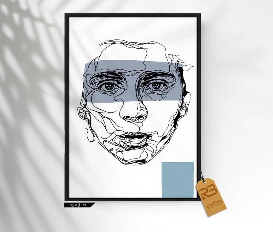 لوحة جدارية تصميم رسم وجه (رقم المنتج RB-10-36 )