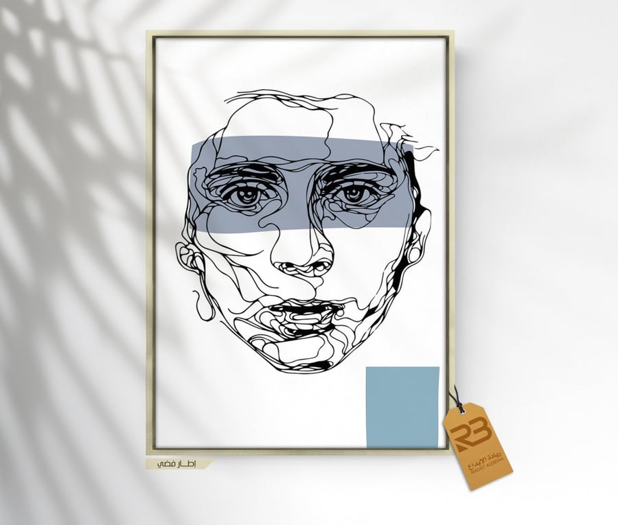 لوحة جدارية تصميم رسم وجه (رقم المنتج RB-10-36 )