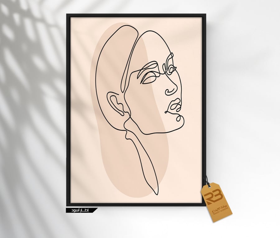 لوحة جدارية تصميم رسم وجه (رقم المنتج RB-10-30 )