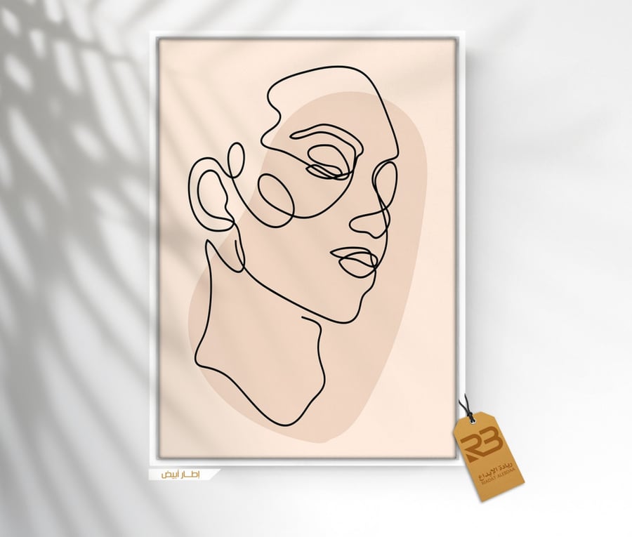 لوحة جدارية تصميم رسم وجه (رقم المنتج RB-10-28 )