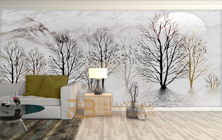 ورق جدران تصميم اشجار (رقم المنتج RB-j25)