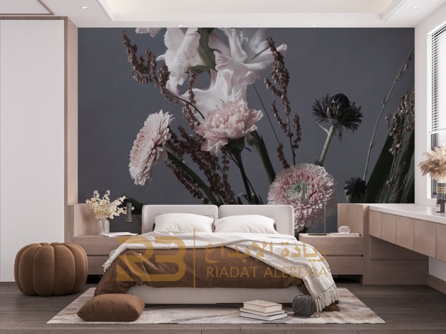 ورق جدران تصميم ورد (رقم المنتج RB-H42)