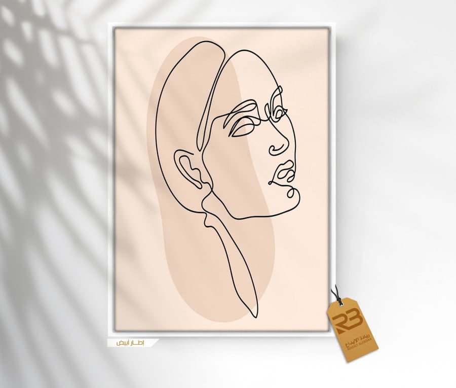 لوحة جدارية تصميم رسم وجه (رقم المنتج RB-10-30 )