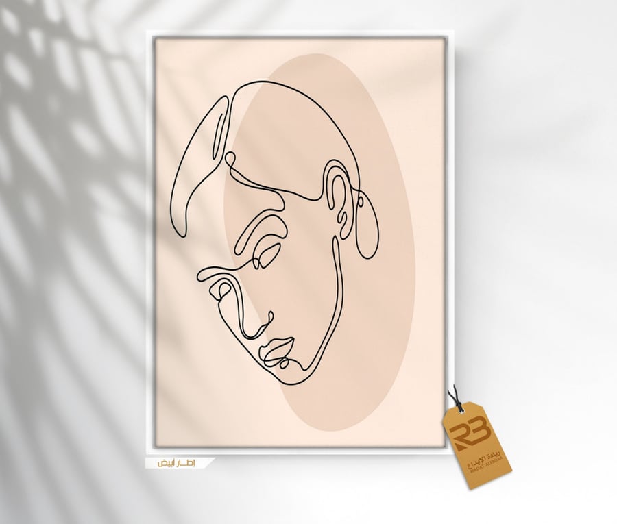 لوحة جدارية تصميم رسم وجه (رقم المنتج RB-10-29 )