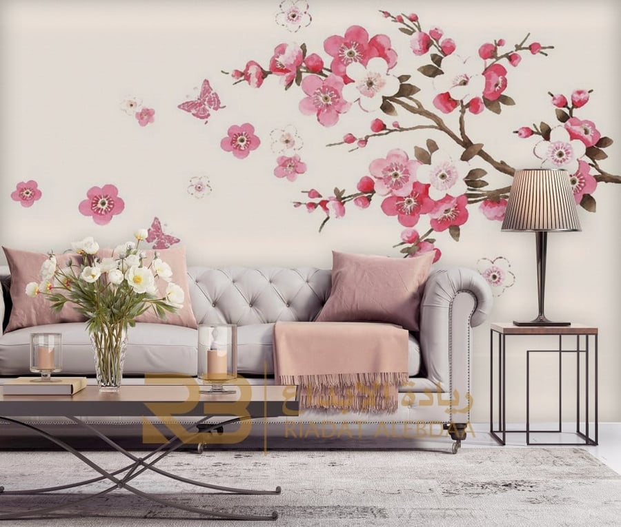 ورق جدران تصميم ورد (رقم المنتج RB-H35)