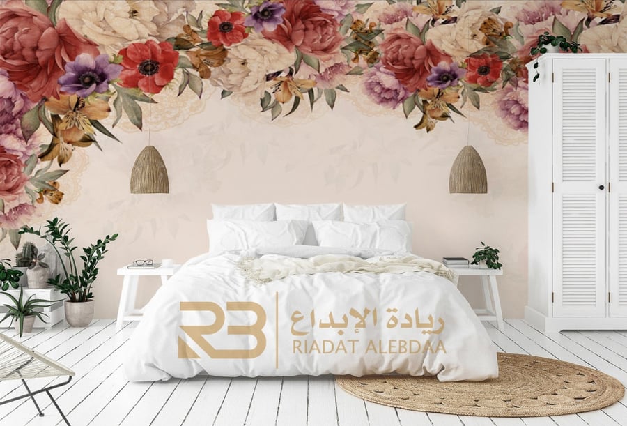 ورق جدران تصميم ورد (رقم المنتج RB-H45)