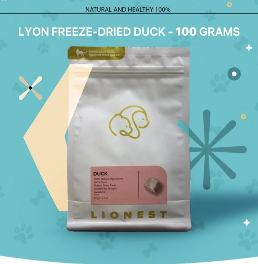 ليون لحم البط المجفف بالتبريد 100g