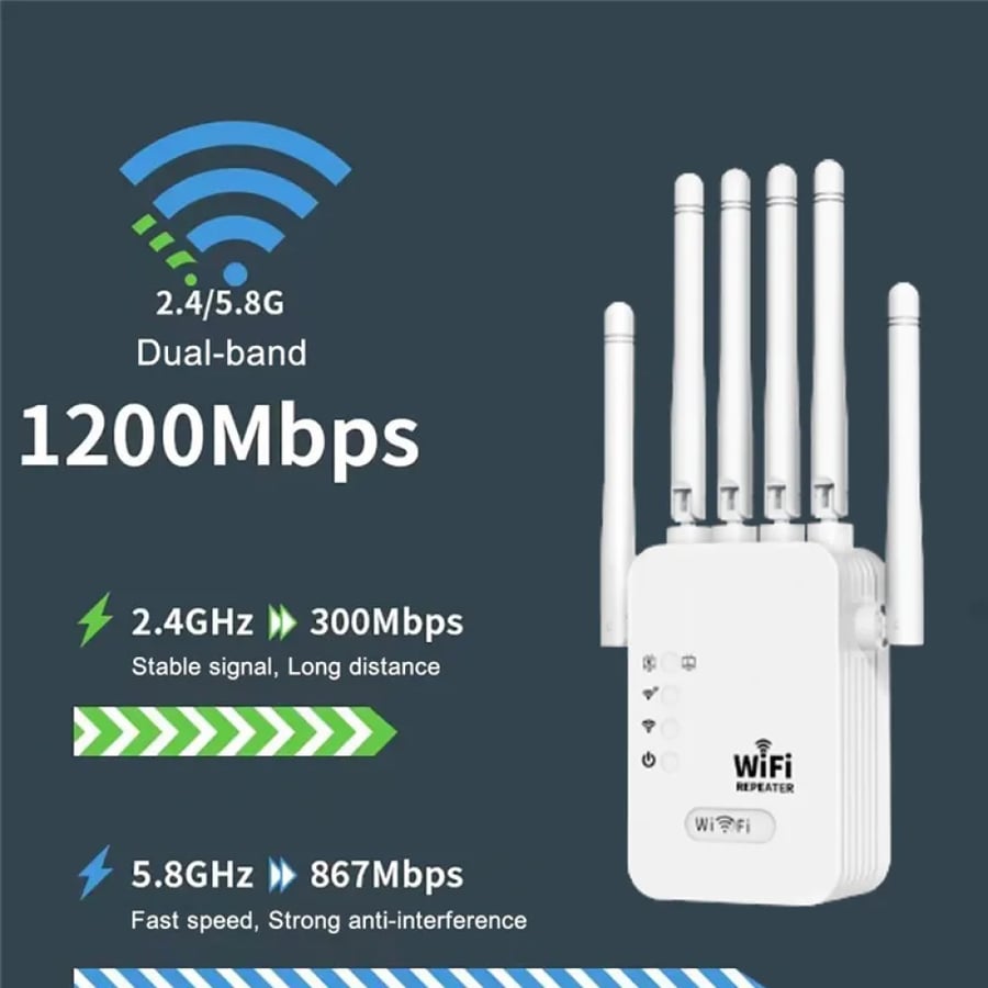 مقوي WiFi فيش كهرب شبكتين 5G