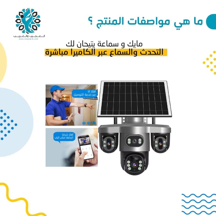 كامرا طاقة 3 عدسات شريحة 3MP