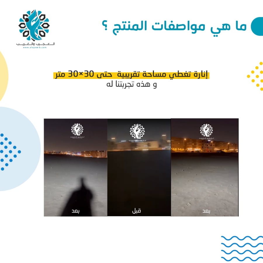 كشاف طاقة 5800 شمعة