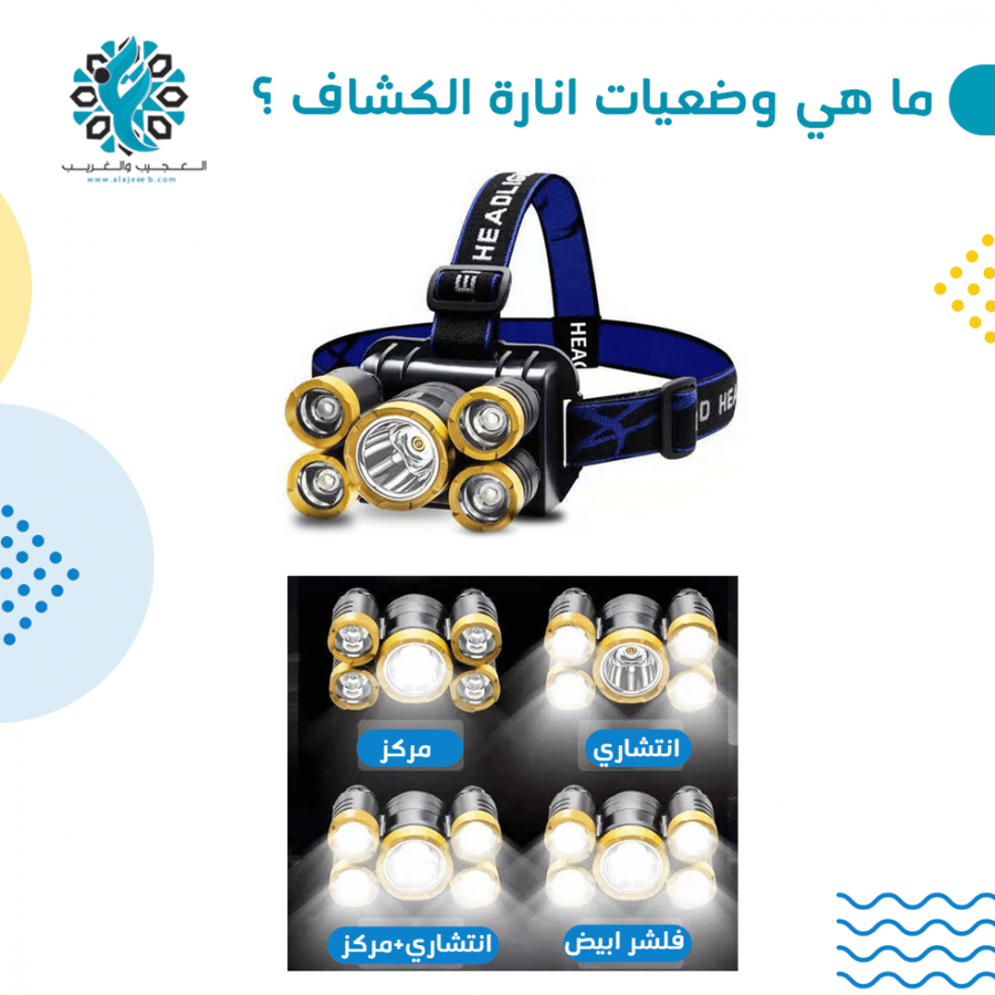 كشاف رأس 5 عدسات