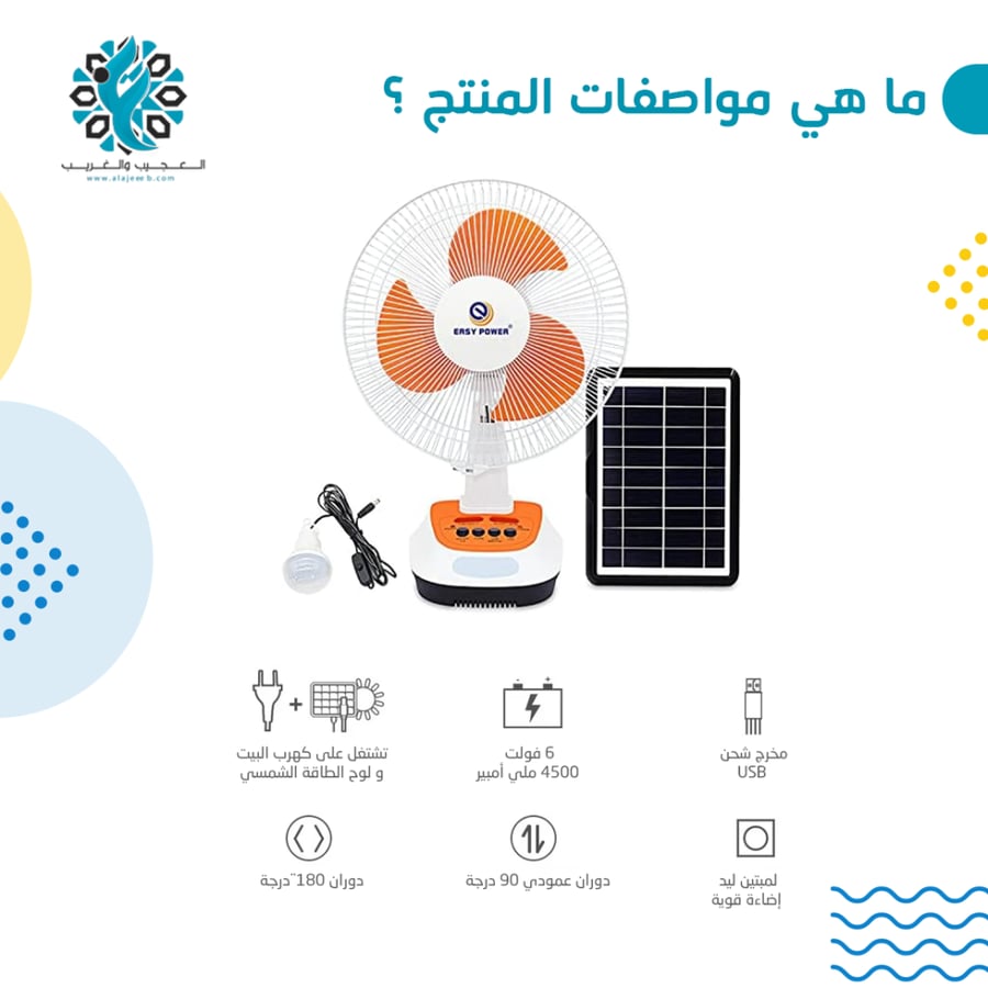 مروحة طاقة شمسية للتهوية
