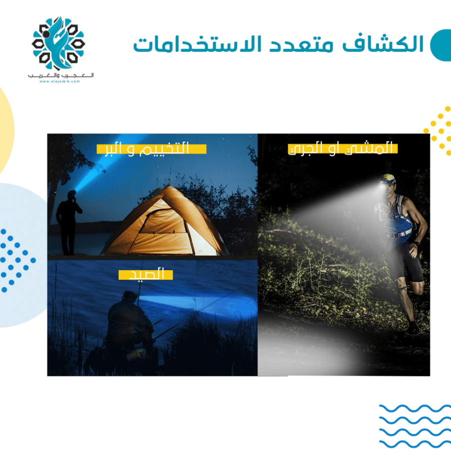 كشاف رأس 5 عدسات