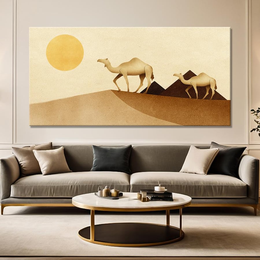 لوحة جدارية فنية - تجريدي تصميم عصري