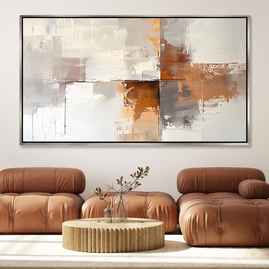 Abstract art painting with modern design
