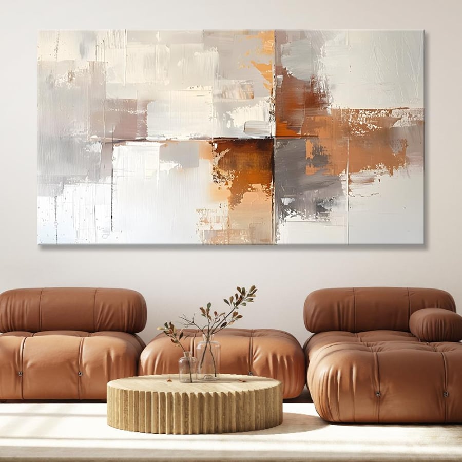 Abstract art painting with modern design