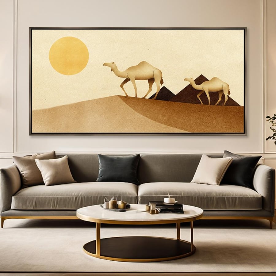 لوحة جدارية فنية - تجريدي تصميم عصري