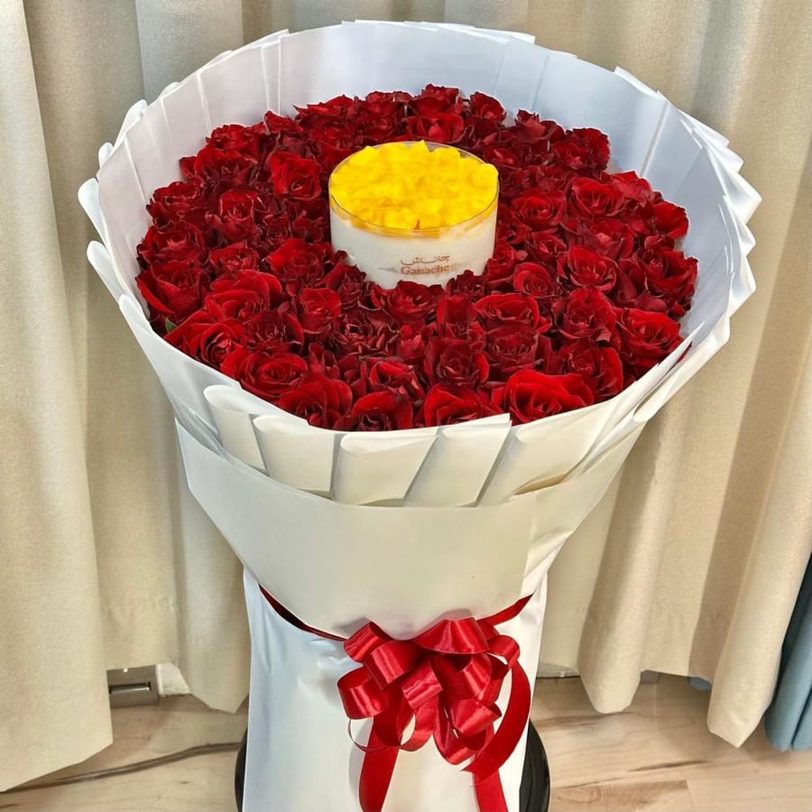 باقة ورد قلب الحلا