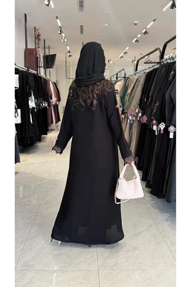 عباية فاحرة بقماش كريب ملكي