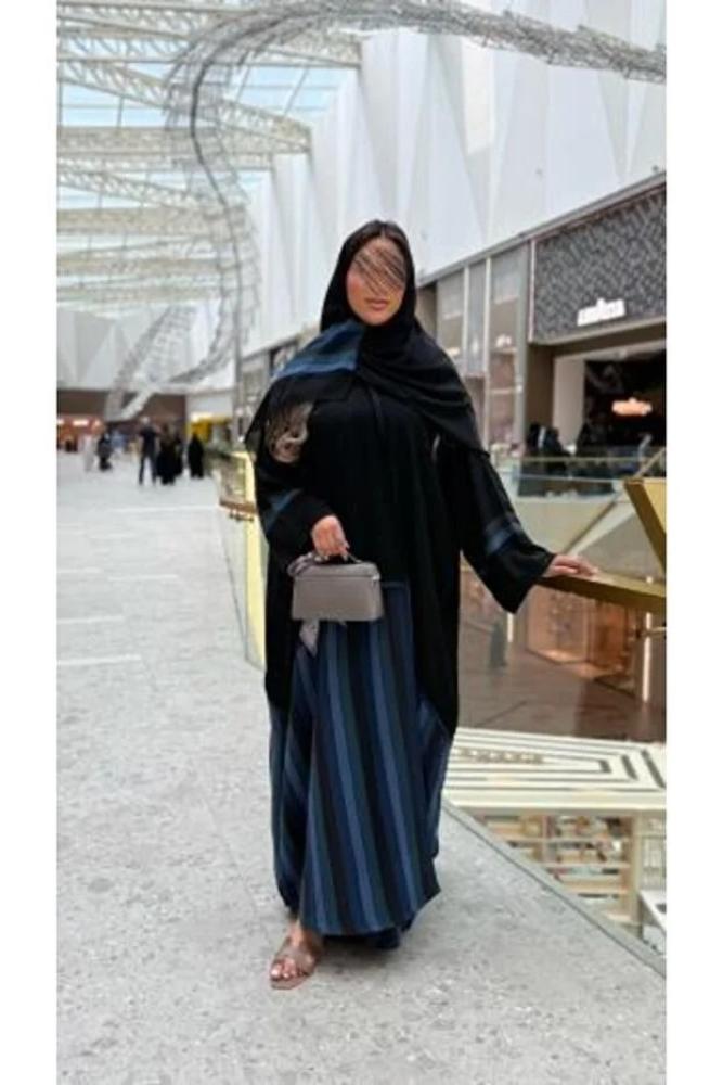 عباية من قماش الكوبرا كريب والشيفون