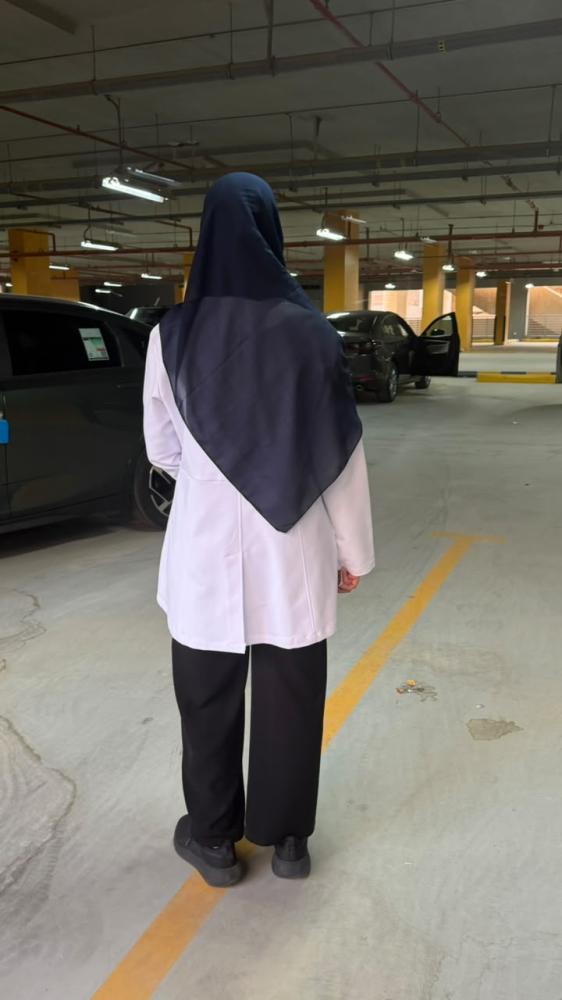 Flare lab coat