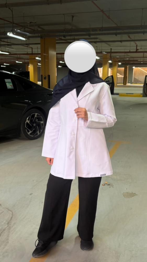Flare lab coat