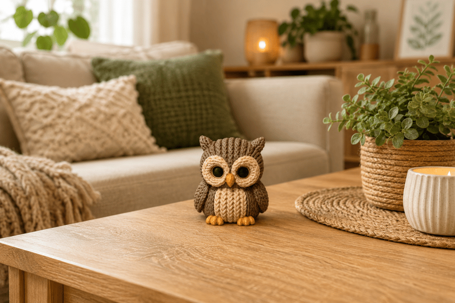 Knitted owl بومه