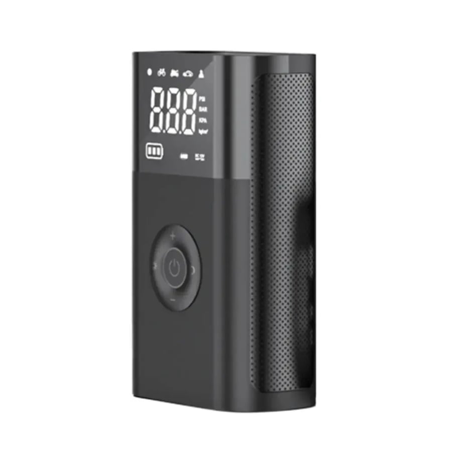 منفاخ إطارات رقمي محمول مع ضوء LED وشحن USB-C