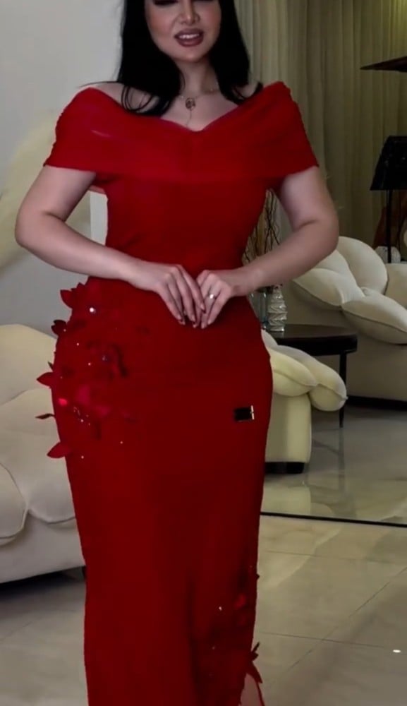 فستان سهره  كريب جورجيت تل تطريز ليزر