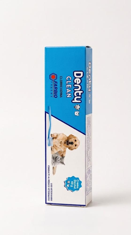 معجون أسنان دينتي كلين بالكلوروهيكسيدين للكلاب والقطط 60غ - Denty Clean Toothpaste (Farbio Pharma)