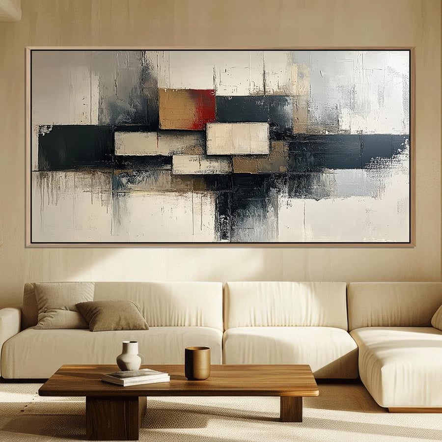 لوحة فن تجريدي تصميم عصري