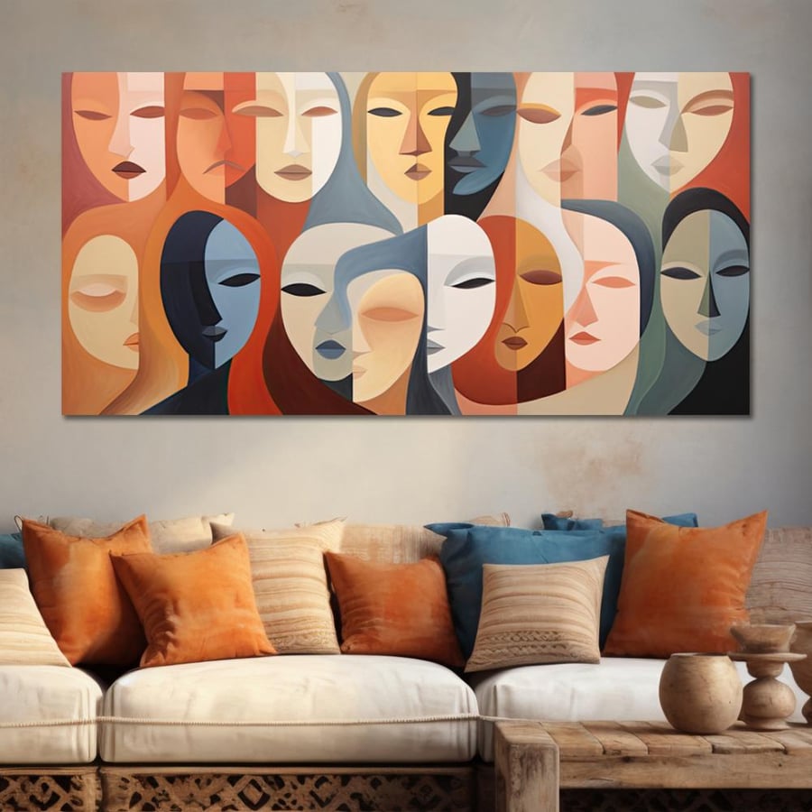لوحة جدارية فنية بتصميم عصري أنيق