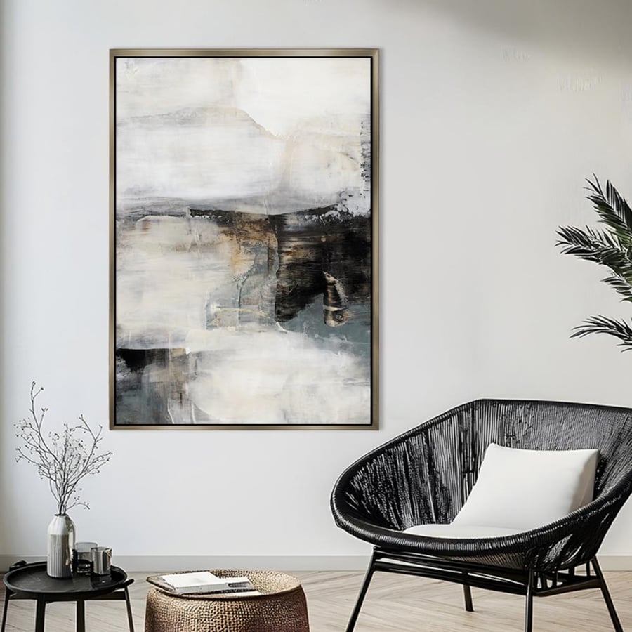 Abstract art painting, elegant design