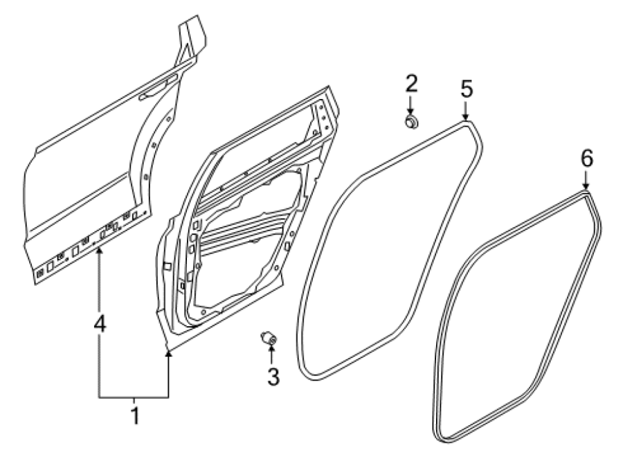 ربل باب خلفي يسار هيونداي باليسيد 2020 اصلي