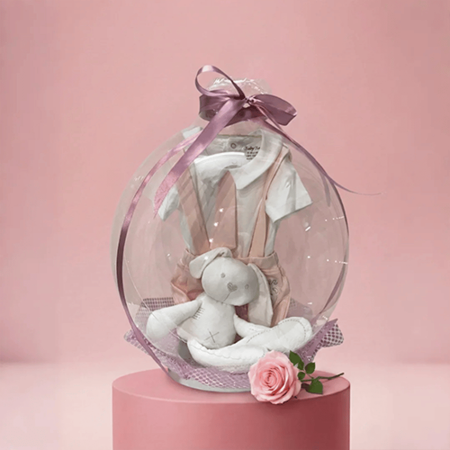 Balloon wrapping, gifts, adding a doll