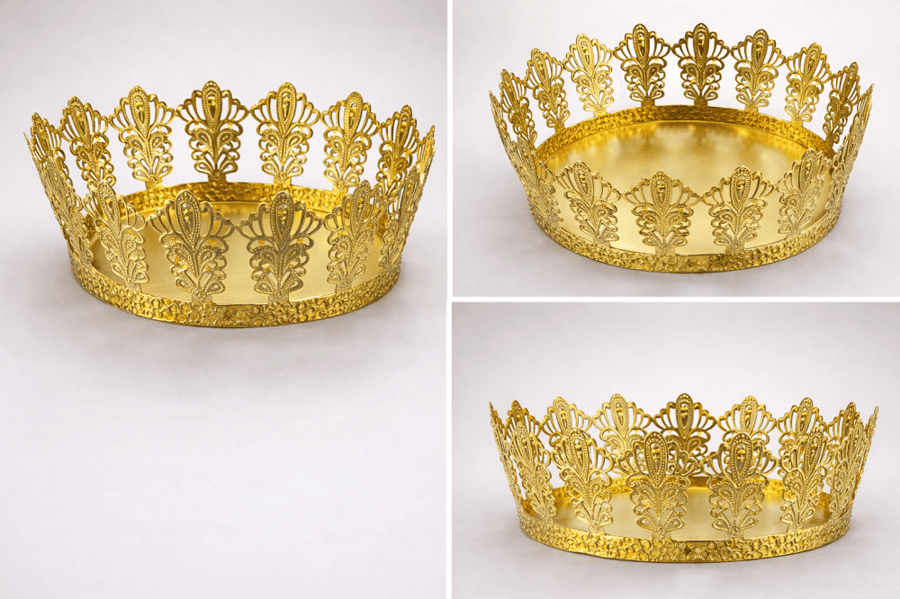 Golden Crown Shisha Tray