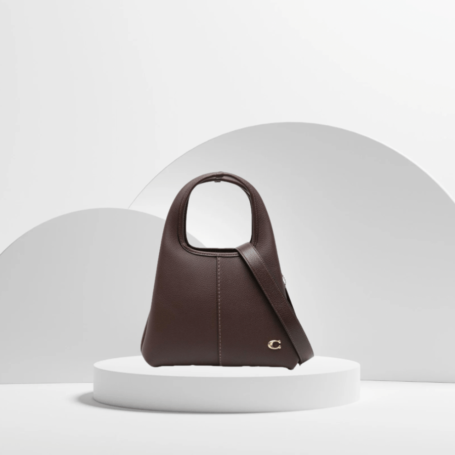 Coach Lana Granular Burgundy Leather Bag
